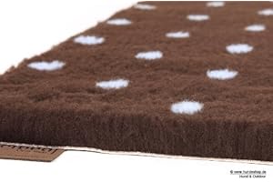 PETLIFE Original Vetbed® Isobed SL Tapis de couchage pour chien Marron/pois bleus 100 x 75 cm