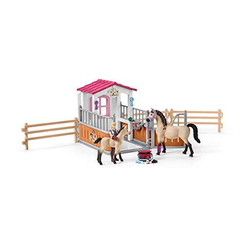 Schleich 42369 - Pferdebox mit Arabern und Pferdepflegerin - 2