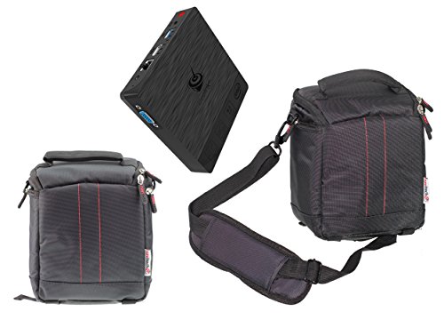 Navitech Black Mini PC Bag Case for The XCY Fanless Mini PC