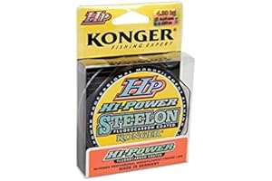 Konger Hilo de pesca HP HI-Power recubierto de fluorocarbono, bobina de 150 m, 0,14 mm - 0,30 mm
