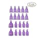 Teenitor 20 Pieces Toenail Nail Art Soak Off Clip Cap 10 Pcs Reusable Toe Nail UV Gel Polish Remover Clip and 10 Pcs Finger Nail Remover Wraps Tool Purple