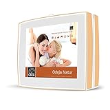 Label Naturel Oreiller Confort modulable à Double enveloppe Coton Bio labelisé GOTS & kapok et garnissage 100% kapok - Haute résilience (50x70 cm) Rectangle (65_x_65_cm)