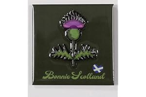 MUST HAVE SOUVENIRS Scotland Scottish PU Fridge Magnet Lion Rampant Tartan 3D Epoxy Thistle Edinburgh (Bonnie Scotland Thistle)