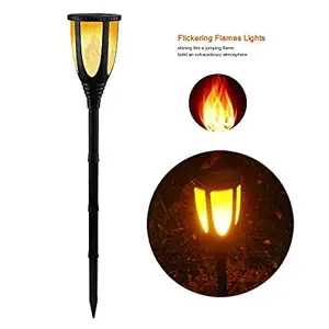 Quace Solar Garden Light Scene Torch Mashaal Light IP55 Waterproof Outdoor Solar Lamp Auto On/Off Solar Lighting for Yard Garden Party and Festival Decoration(1 Unit)