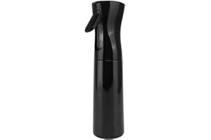 FiTspi 300 ml Hair Spray Bottle, Continuous Fine Mist, Spray Bottle for Hairdressing Salon, Gardening, Plants, House Cleaning (Black)