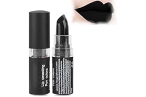‎ZYYINI Schwarz Matte Lipstick, Langanhaltender Lippenstift, Lippenstift Hochpigmentiert Lippen Matt, Retro Makeup Lipgloss Glasur Kosmetisches Werkzeug für Party Masquerade Halloween Makeup(04# Schwarz)