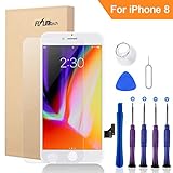 🥊【Komplettes Display Ersatz Set】Alle zubehörteile werden geliefert für iphone 8 display reparaturset. Es beinhaltet einen Retina-Bildschirm inklusive Glas, LCD, Touchscreen, ein hochpräzises Werkzeugset.
