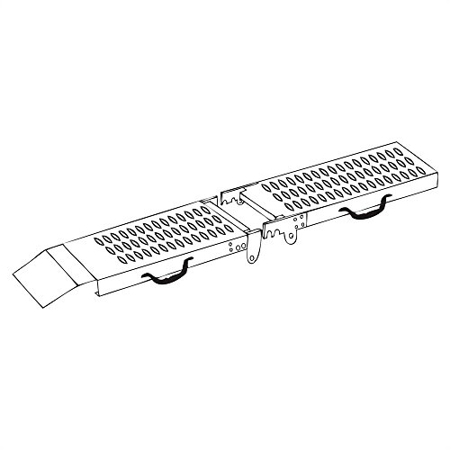 FUXTEC Auffahrrampe FX-AR500 klappbar, 2 Laderampen mit bis zu 500 kg belastbar, rutschfest durch gefräste Löcher und praktisch mit Tragegriff - 6