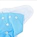 Baby 5 Pcs Diamer Inserts 5 Pcs Pocket Cloth Diapers Snaps Covers Cute Reusable Unisex Washable Baby Diaper Cover Cloth (Blue)