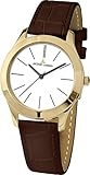 Jacques Lemans Damen Analog Quarz Uhr mit Leder Armband 1-1840ZG