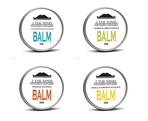 2 The Nines Premium Beard Balm 4 x 30ml Gift Multipack Set - 4 Scents