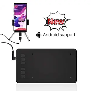 HUION H640P Drawing Tablet 8192 Pen Pressure Levels with 6 Express Keys and Battery-Free Stylus