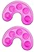 Accmart(TM) 5 Docks Plastic Nail Soaking Tray Tool for Nail Polish Remover Dead Skin Soften Pink(Pack of 2)