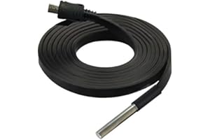 UBIBOT Sonde de température DS18B20, capteur de température pour réfrigérateur, Surveillance à distance dans des conditions de températures extrêmes à Haute ou Basse 3 m