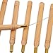 Pack of 12 Micro Ring Hair Extension Wooden Loop Needle Threader DIY Hook Tool