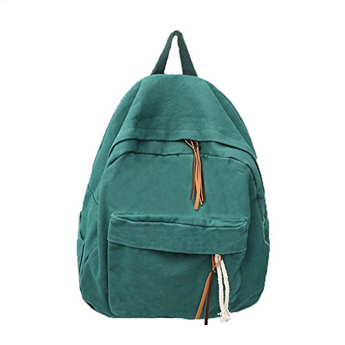 aizhe 2017 New Style Simple Rucksack Farbe Bag Fashion Casual Leinwand BAG Schule Rucksack grün Grün 2 Medium