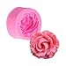Produktbild UEETEK 3D Rose Blume Backen Tassen Muffin Tasse Cookie Mold Fondant Schokolade Cutter Silikonform Dekoration Werkzeug (rosa)