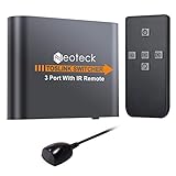 3 Anschlüsse Toslink Switcher:3 Eingänge 1 Ausgang, Umschalten zwischen 3 verschiedenen digitalen optischen Geräten und einem Audiosystem