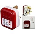 Mr. Gadget's Solutions Mains Power Socket Tester Checker Polarity/Earth/Wiring Plug 13A, red and white