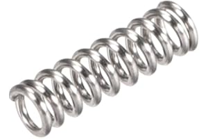 sourcing map Ressort de Compression 304 Acier Inoxydable 3mm OD,0.5mm Fil Dimension,6mm Comprimé Longueur,10mm Libre Longueur,4N Capacité de Chargement Argenté 20pcs