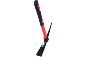 OPTIPRODUCTS Garden Pick Mattock, 38x25cm Red Pickaxe with Fiber Handle, Garden Mattock for DIY | Camping | Gardening | Digging | Paving | Farm | Hand Tools | Construction