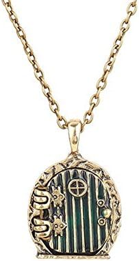 Lord Of The Rings Inspired by the Hobbit – The Hobbit Bilbo Baggins Door Pendant With Gold Chain