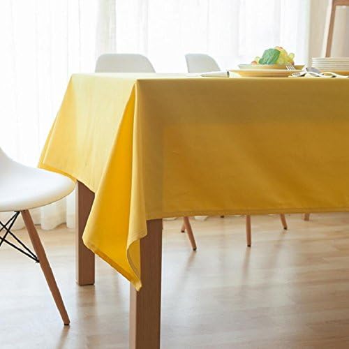 Z&amp;N Modern simple high-quality thick cotton multi-purpose rectangular table cloth coffee table cloth sofa cover cloth feel comfortable sagging home decoration kitchen dining room tablecloth yellow 140*220cm