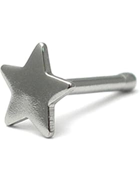 Nasenstecker 316L Chirurgenstahl, 0,8 mm Nasenpiercing / Nasenstecker Stern
