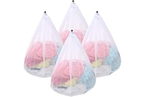Moollyfox Filet À Linge, Sac À Linge 4 Pièces, Filet À Linge pour Machine À Laver, Filet À Linge, Sac À Linge en Filet pour sous-Vêtements, Chemises, Chaussettes, sous-Vêtements