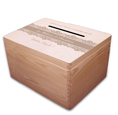 große Holz-Box/ Geschenkbox zur Hochzeit Briefbox Geldgeschenke incl Lasergravur