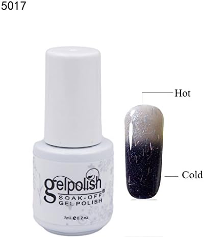 CLHVUZ Temperature Colour Changing Gel Nail Polish Chameleon Varnish Soak Off Lacquer UV LED Tips (7ML, 5017)