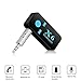 Price comparison product image Bluetooth Music Receiver Handsfree Mini Car Kits Portable Wireless Audio Adapter 3.5mm Aux Stereo Output (8H Play, A2DP, Built-in Microphone, Noise Canceling, TF Slot)