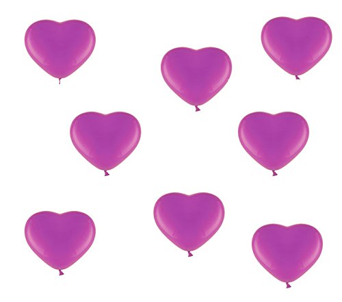 50 Herzluftballons je 25 Pink / Rosa 25 Lila – ca. Ø 26cm – 50 Stück – Farben Lila und Pink – Herz Luftballons Heliumgeeignet – Top Qualität – twist4® - 3