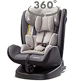 MOKKI Siège auto pivotant 360° Isofix 0-36 kg Groupe 0/1/2/3 Gris graphite