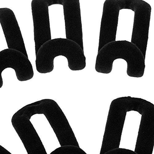 10pcs Mini Anti-Rutsch Mini Beflockung Kleidung Rack Kleiderbügel Haken Halter Aufhänger Anschluss – Schwarz, one size - 4