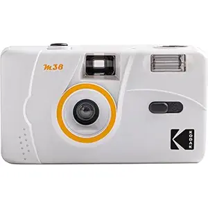 Kodak M38 35mm Film Camera - Focus Free, Powerful Built-in Flash, Easy to Use (Clouds White)