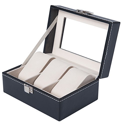 DXP Uhrenbox Uhrenkoffer fr 3 Uhren Uhrenkasten Uhrenschatulle Uhrentruhe KSB01 DXP Uhrenbox Uhrenkoffer fr 3 Uhren Uhrenkasten Uhrenschatulle Uhrentruhe KSB01