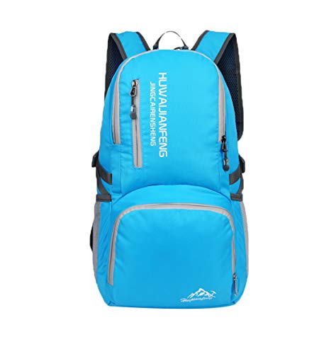 Preisvergleich Produktbild Pteng Nylon Rucksack Groß Multi-Tasche Reisetasche Wasserdicht Sportrucksack Männer Trekkingrucksack Jungs Schultasche (Blau)