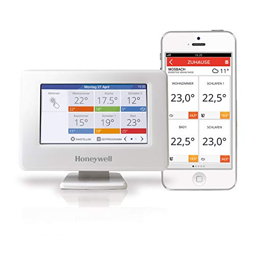 Honeywell Home evohome Wi-Fi Zentrales Bediengerät, weiß, THR99C3100