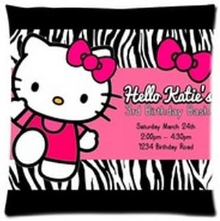 Girls' Favorite! Moe Hello Kitty Printed 18 X 18 Inch Zippered Pillow Cases Sofa Cushion(twin Sides)