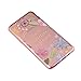 Galaxy J5 Prime Case Cover with Free Black Stylus Pen,Leeook Luxury Elegant Beautiful Lucky Leaf Flower Electroplate Plating Frame Crystal Soft Gel Silicone TPU Case Cover Bumper for Samsung Galaxy J5 Prime