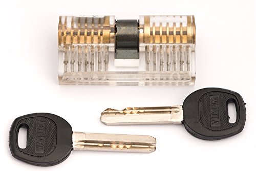 Preisvergleich Produktbild Transparentes Übungsschloss. Übungszylinder zum Trainieren für Lockpicking (in Metalldose verpackt)