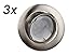 Produktbild 3 x LED Einbaustrahler Schwenkbar Drehbar GU10 7W LED 230V IP20 520 Lumen 65mm Einbautiefe