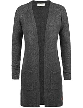 BLEND SHE Koko Damen Strickjacke lang Cardigan Grobstrick mit offenem V-Ausschnitt aus hochwertigem und weichem...
