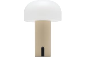 LUUK Studio NOUVEAU : Luminaire LED moderne en forme de champignon, lampe tactile, IP 44 pour l'extérieur, éclairage décoratif, design minimaliste, noir mat