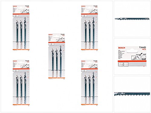 Preisvergleich Produktbild Bosch 15 Stichsägeblätter Special for Wood T 344 D ( 2608637944 )