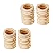 Produktbild MagiDeal 40 x Kinder Holz Beißring Säugling Rassel Unisex Babys Spielzeug für Kauen