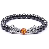 Dragon - Bracelet Double Tête de Perles Naturelle en Hématite - Fait Main
