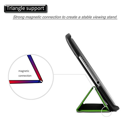 Huawei MediaPad M3 8.4 Hülle, Infiland Ultra Dünn Tri-Fold Smart-Muschel PU Leder Ultra Schlank Superleicht Ständer Smart Shell Cover Schutzhülle Etui Tasche für Huawei MediaPad M3 8.4 Tablet-PC (mit Auto Schlaf / Wach Funktion)(Grün) - 6