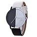 Produktbild KiyomiQvQ Damen Armbanduhr Schwarz Weiß Patchwork Druck Uhren Mode Elegant Lederband,Weich und Bequem,Klassische Legierung Gehäuse Watch Frauen Qualität Analog Quartz Markenuhren